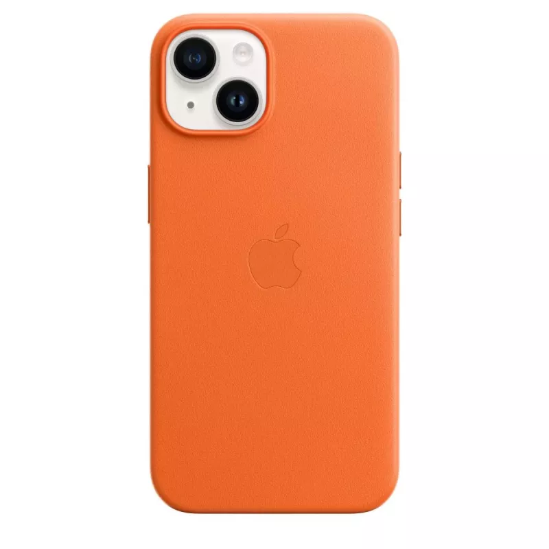 Apple Leder Case mit MagSafe iPhone 14 Orange