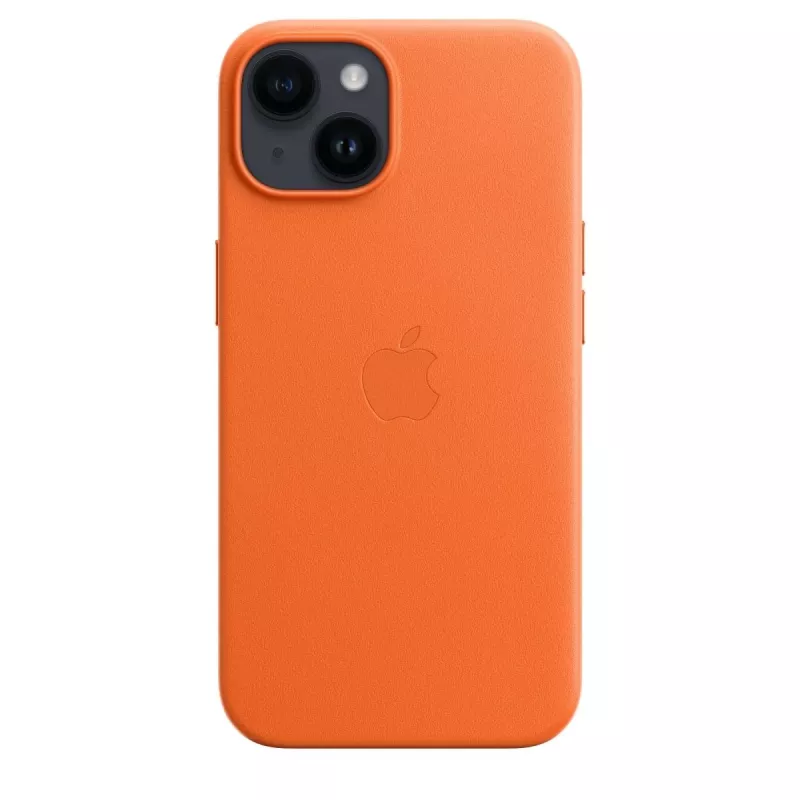 Apple Leder Case mit MagSafe iPhone 14 Orange