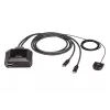 ATEN 2-Port USB-C 4K DisplayPort KVM Switch mit Fernbedienung zur Portauswahl