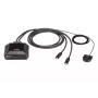 ATEN 2-Port USB-C 4K DisplayPort KVM Switch mit Fernbedienung zur Portauswahl