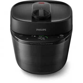 Elektrischer Schnellkochtopf Philips HD2151/40 — 5 L, 1000 W, 34 Automatikprogramme, schwarz