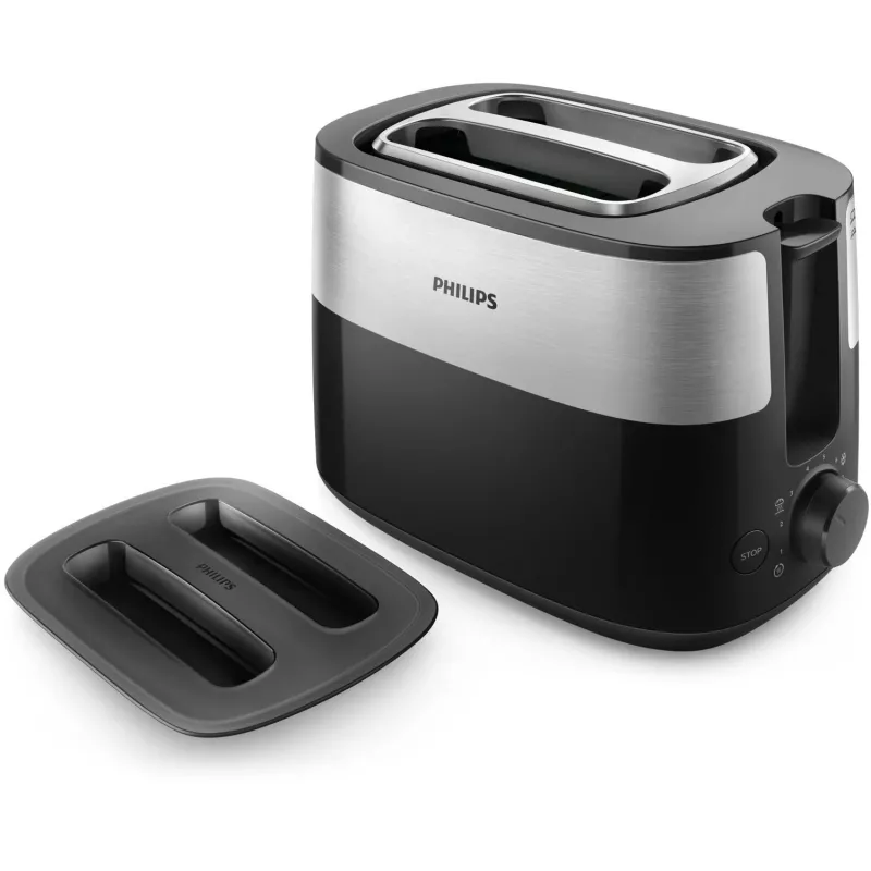 Philips Daily Collection HD2517/90 Toaster 8 2 Scheiben 900 W Schwarz, Silber