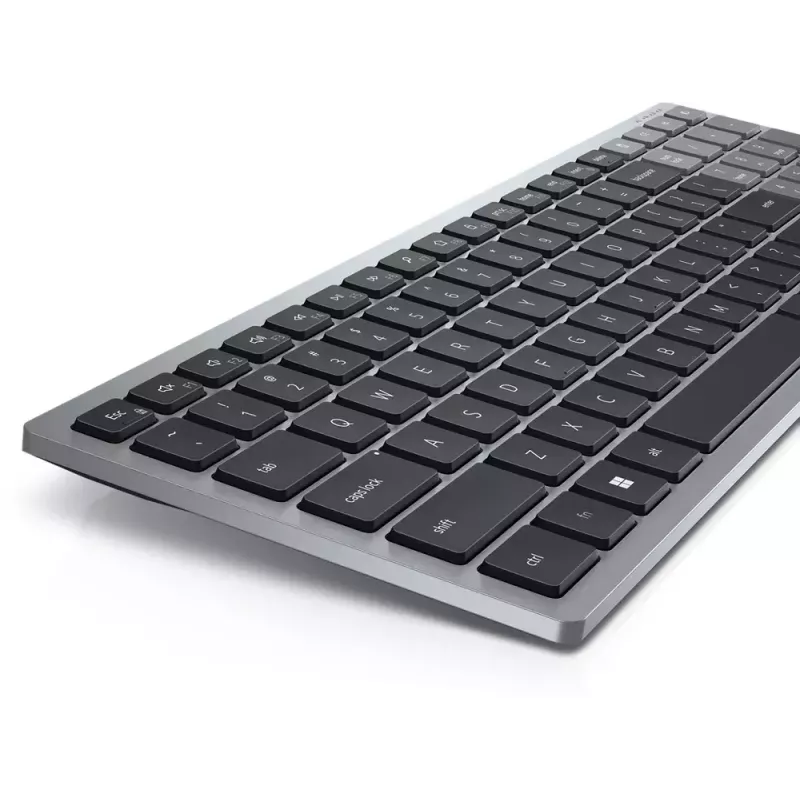 Tastatur DELL KB740 Office RF Wireless + Bluetooth QWERTY US International Grau Schwarz