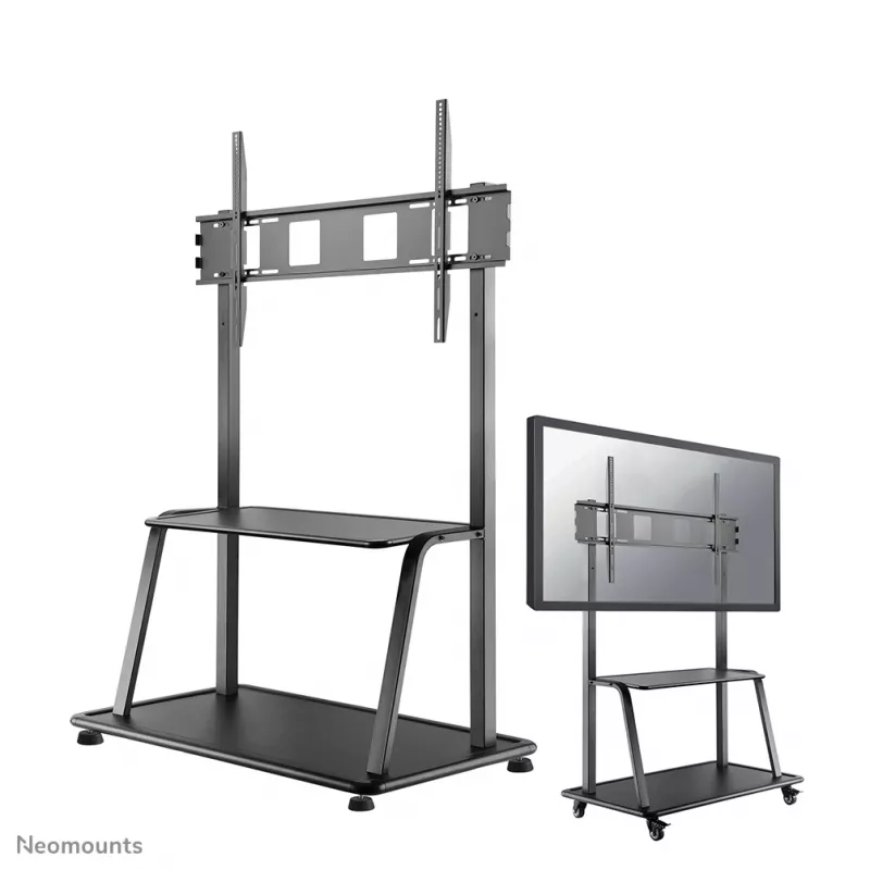 Neomounts NS-M4000Schwarz TV-Rollwagen 60–105 Zoll, Schwarz, fester Bodenständer, Stahl, 150 kg, 152,4 cm (60 Zoll), 2,67 m (105 Zoll)