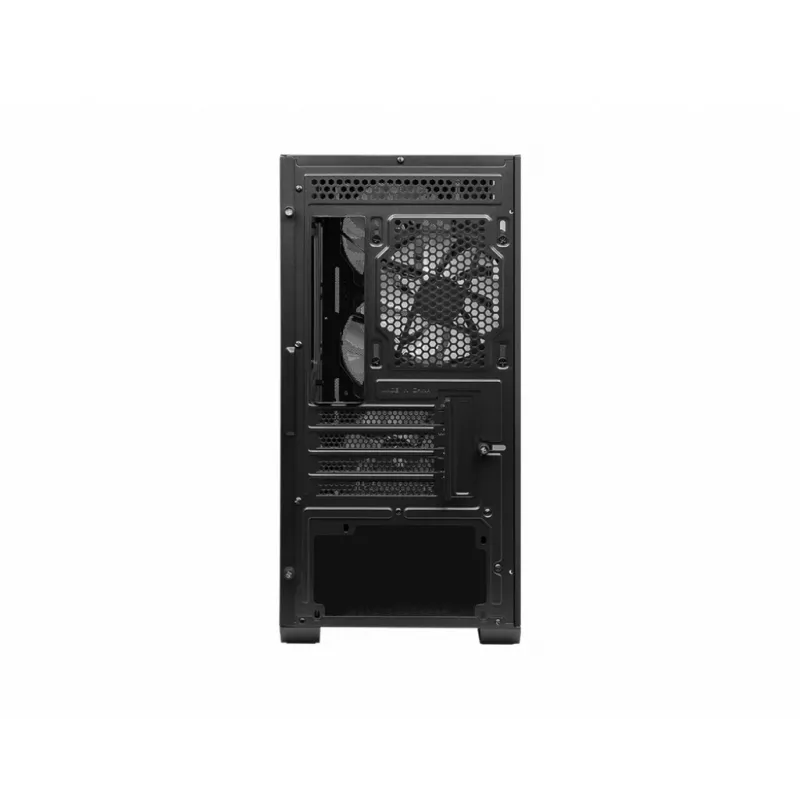 PC-Gehäuse MSI MAG FORGE M100A Micro Tower Schwarz mit gehärtetem Glas, 3x120mm Frontlüfter, RGB, microATX/Mini‑ITX