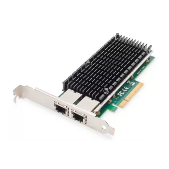 DIGITUS Ethernet Serveradapter – 10 Gbit/s Dual-Port PCIe X8, Intel X540 BT2