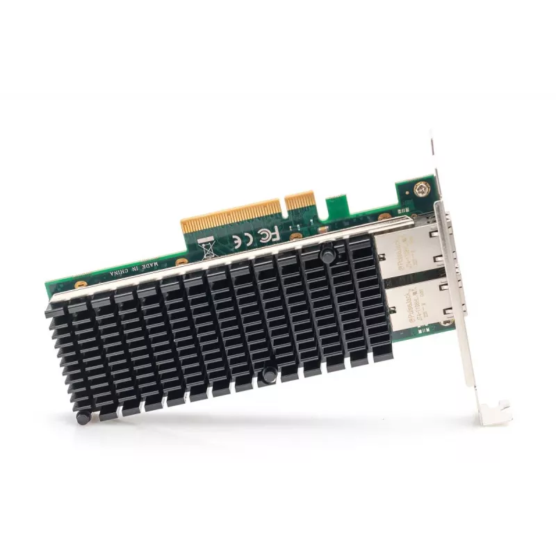 DIGITUS Ethernet Serveradapter – 10 Gbit/s Dual-Port PCIe X8, Intel X540 BT2