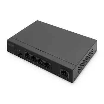 DIGITUS PoE-Switch 4+1-Ports Ethernet Unmanaged 4-ports PoE,