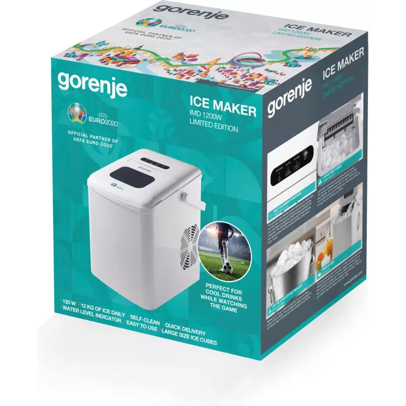 Gorenje IMD1200W Eiswürfelmaschine Tragbare Eiswürfelmaschine 12 kg/24h 120 W Weiß