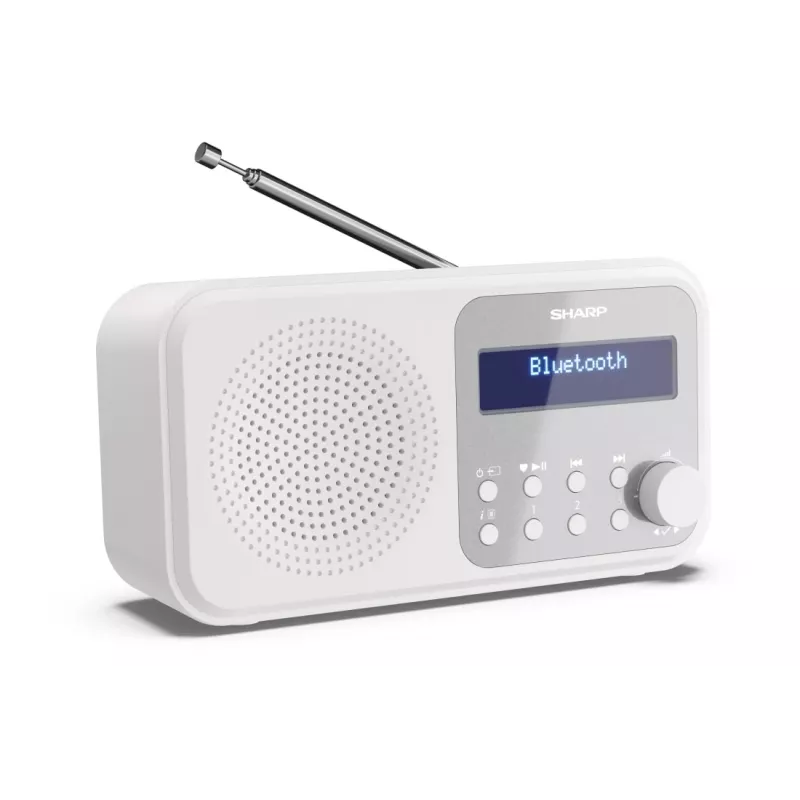 Sharp DR-P420(WH) Tokyo Tragbares Digitalradio, Tragbar, Digital, DAB, DAB+, FM, Auto-Scan, Auto-Tuning, 2 W, AAC