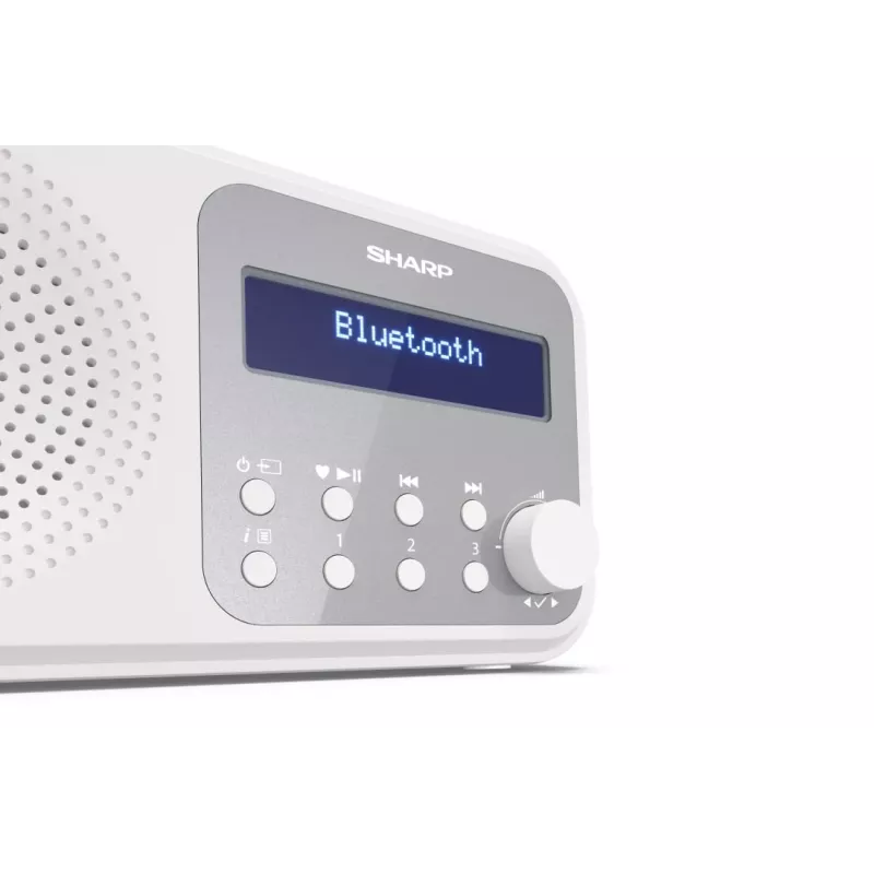 Sharp DR-P420(WH) Tokyo Tragbares Digitalradio, Tragbar, Digital, DAB, DAB+, FM, Auto-Scan, Auto-Tuning, 2 W, AAC