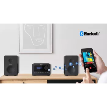 Sharp TOKYO DAB+ HI-FI Micro System Home-Audio-Mikrosystem 40 W Schwarz