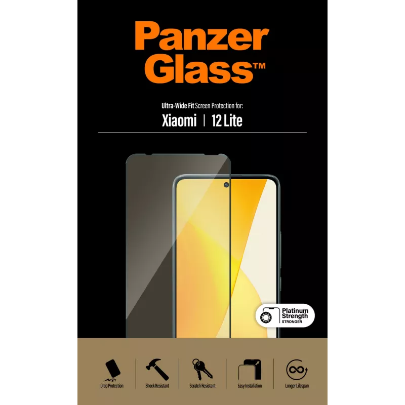 Bildschirmschutz PanzerGlass Xiaomi 12 Lite Ultra-Wide Fit, kratz- und stoßfest