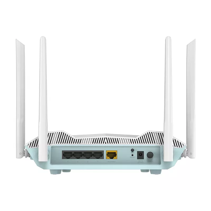 D-Link EAGLE PRO AI AX3200 Smart Router, Wi-Fi 6 (802.11ax), Dualband (2,4 GHz / 5 GHz), Ethernet LAN, Weiß, Desktop-/Stangen-Router