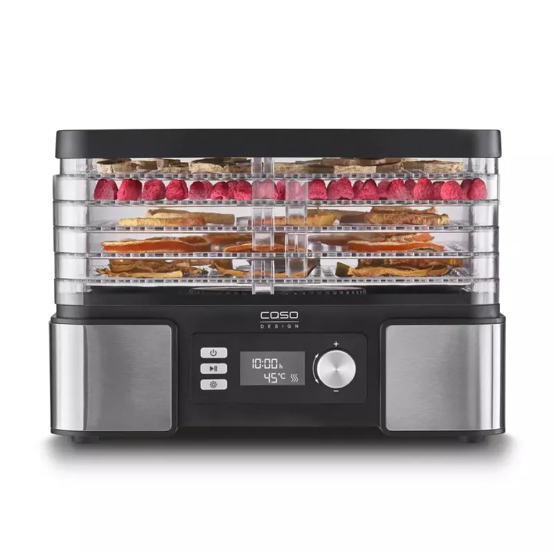 Dörrautomat Caso DH 450 — 5 Einsätze, Leistung 370–450 W