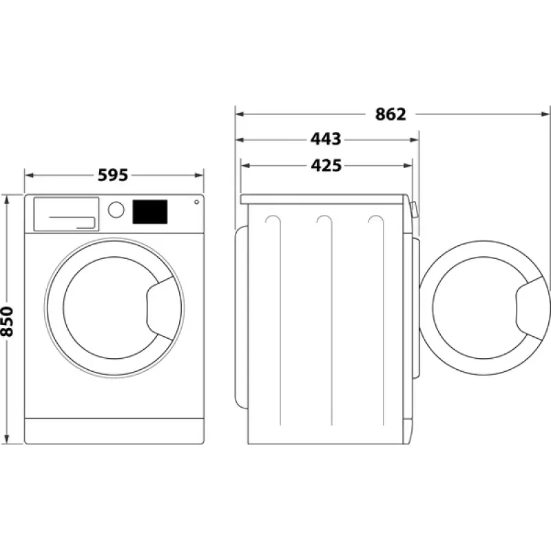 Indesit MTWSE 61294 WK EE Waschmaschine Frontlader 6 kg 1151 U/min Weiß