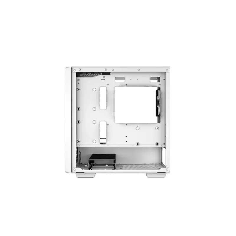PC-Gehäuse DeepCool CC360 WH ARGB Mini Tower Weiß — Micro-ATX/Mini-ITX, gehärtetes Glas, 2x 3,5 Zoll + 3x 2,5 Zoll, 2x Front 120-mm-Lüfter