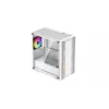 PC-Gehäuse DeepCool CC360 WH ARGB Mini Tower Weiß — Micro-ATX/Mini-ITX, gehärtetes Glas, 2x 3,5 Zoll + 3x 2,5 Zoll, 2x Front 120-mm-Lüfter