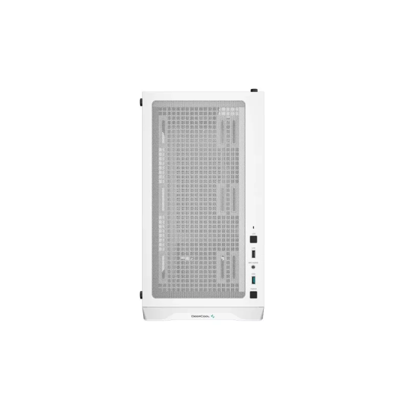 PC-Gehäuse DeepCool CC360 WH ARGB Mini Tower Weiß — Micro-ATX/Mini-ITX, gehärtetes Glas, 2x 3,5 Zoll + 3x 2,5 Zoll, 2x Front 120-mm-Lüfter