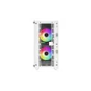 PC-Gehäuse DeepCool CC360 WH ARGB Mini Tower Weiß — Micro-ATX/Mini-ITX, gehärtetes Glas, 2x 3,5 Zoll + 3x 2,5 Zoll, 2x Front 120-mm-Lüfter