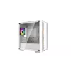 PC-Gehäuse DeepCool CC360 WH ARGB Mini Tower Weiß — Micro-ATX/Mini-ITX, gehärtetes Glas, 2x 3,5 Zoll + 3x 2,5 Zoll, 2x Front 120-mm-Lüfter