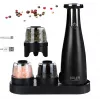 Salz- & Pfeffermühlenset Adler AD 4449B — Edelstahl/Schwarz, 150 ml Kapazität, Lithium-Batterie, 80×80×263 mm