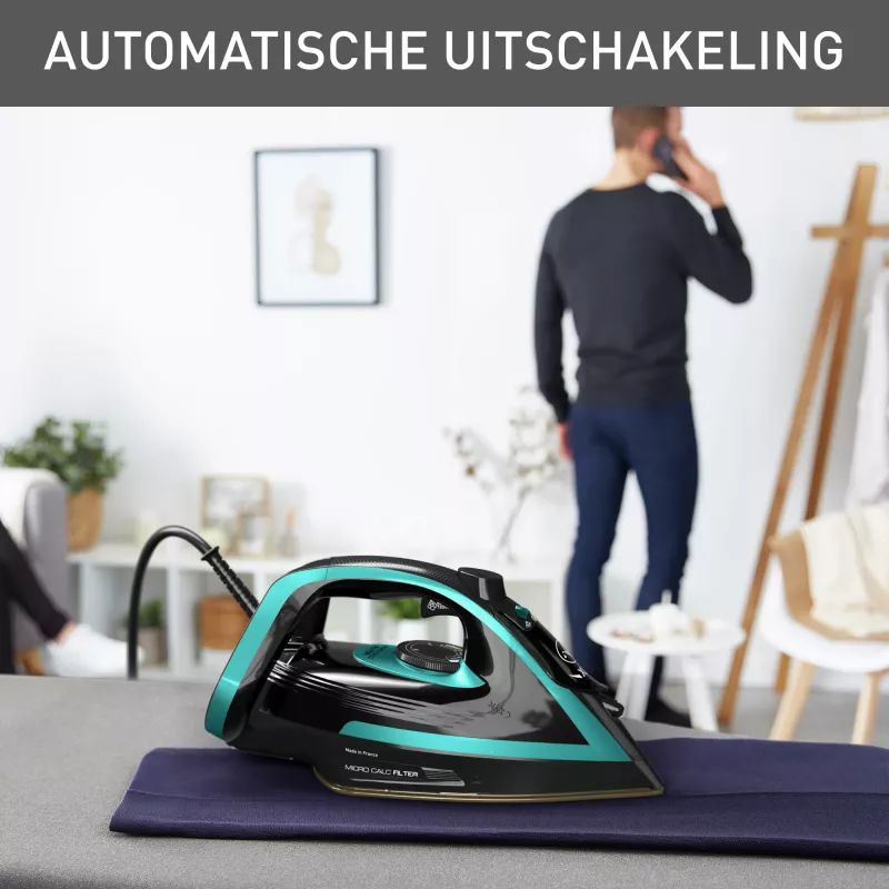 Tefal Puregliss FV8066 Dampfbügeleisen Durilium AirGlide Autoclean-Bügelsohle 3000 W Schwarz, Blau