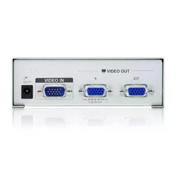 ATEN 2-Port VGA Video Splitter (350 MHz), VGA, 2x VGA, 1920 x 1440 Pixel, Silber, Metall, 30 m