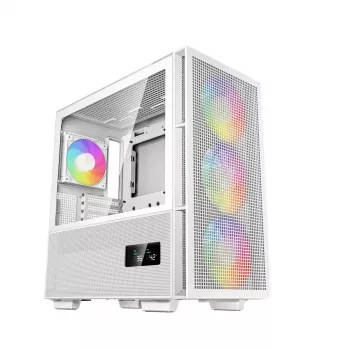 PC-Gehäuse DeepCool CH560 DIGITAL WH Midi-Tower — Weiß, EATX/ATX, gehärtetes Glas, RGB-Lüfter, USB-C