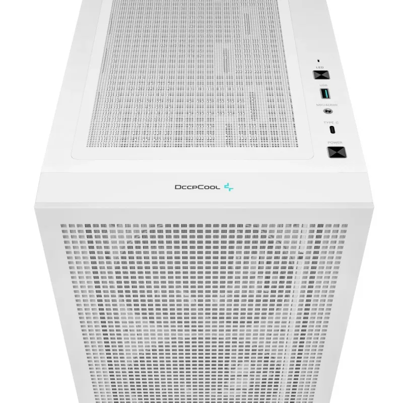PC-Gehäuse DeepCool CH560 DIGITAL WH Midi-Tower — Weiß, EATX/ATX, gehärtetes Glas, RGB-Lüfter, USB-C