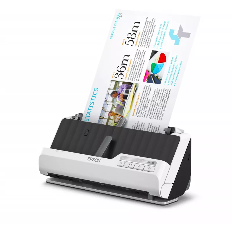 Epson DS-C490 ADF + Einzugsscanner 600 x 600 DPI A4 Schwarz, Weiß