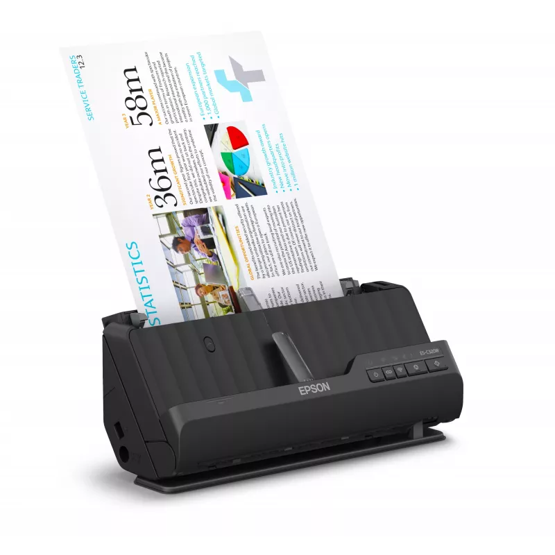 Epson ES-C320W ADF + Einzugsscanner 600 x 600 DPI A4 Schwarz