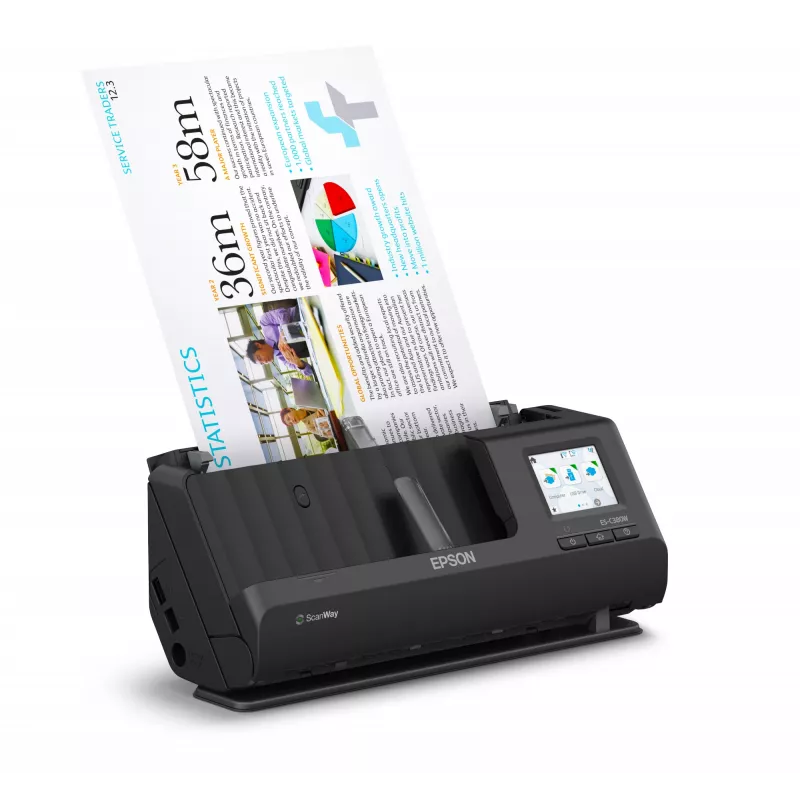 Epson ES-C380W ADF + Einzugsscanner 600 x 600 DPI A4 Schwarz