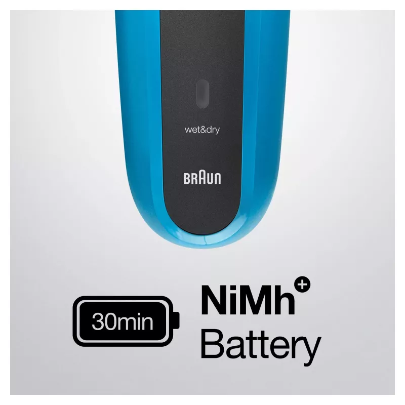 Braun Series 3 310BT Elektrorasierer – Nass- & Trockenfolienrasierer mit Barttrimmer-Aufsätzen