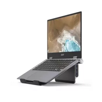 Laptop-Ständer Acer HP.DSCAB.012 für 11,6–15,6 Zoll Notebooks, silber, 270×45×300 mm, 0,821 kg