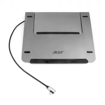 Laptop-Ständer Acer HP.DSCAB.012 für 11,6–15,6 Zoll Notebooks, silber, 270×45×300 mm, 0,821 kg