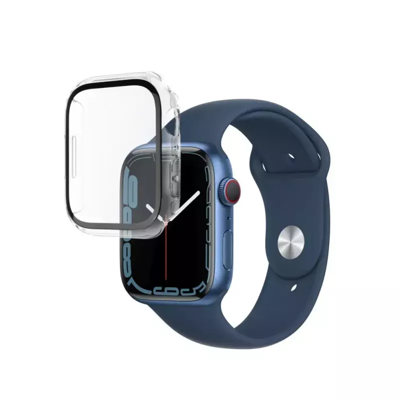 FIXED Schutzfolie für Apple Watch 45mm Series 8 – Polycarbonat klar Vollbildabdeckung
