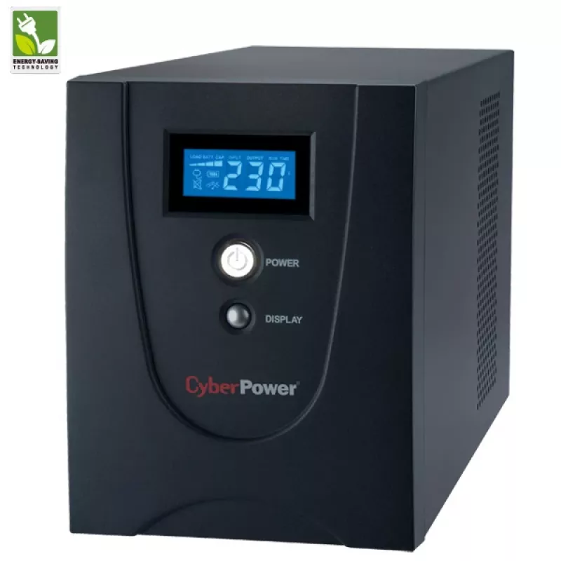 Unterbrechungsfreie Stromversorgung CYBERPOWER VALUE2200EILCD, 2,2 kVA (1320 W), 6 AC-Ausgänge, AVR, LCD, Tower, 230 V