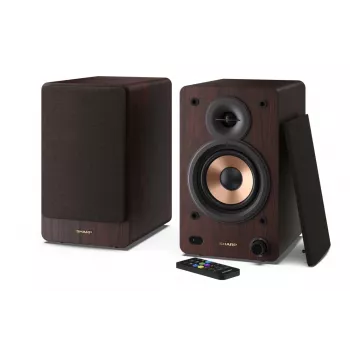 Sharp BOOKSHELF SPEAKERS 2-Wege braun kabelgebunden & kabellos 60 W