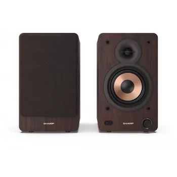 Sharp BOOKSHELF SPEAKERS 2-Wege braun kabelgebunden & kabellos 60 W