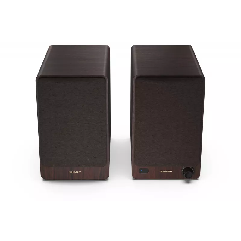 Sharp BOOKSHELF SPEAKERS 2-Wege braun kabelgebunden & kabellos 60 W
