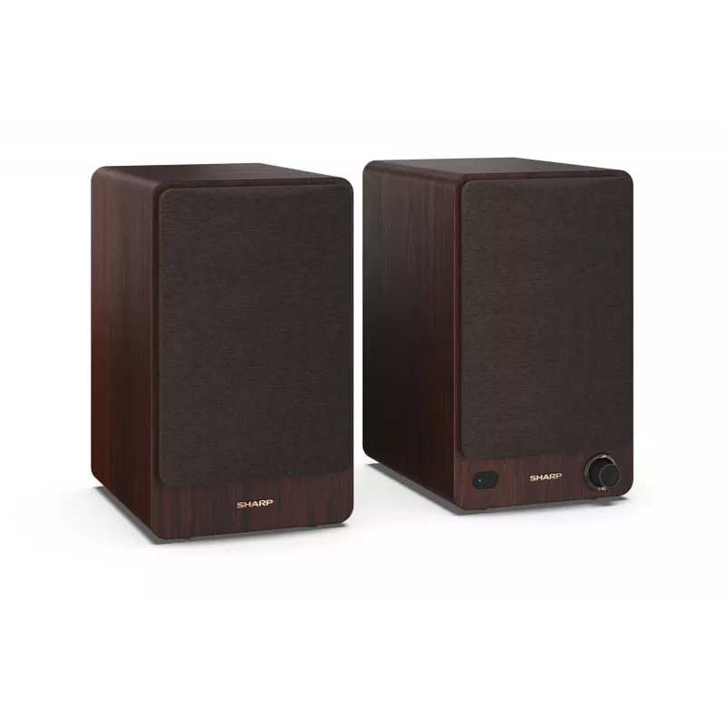 Sharp BOOKSHELF SPEAKERS 2-Wege braun kabelgebunden & kabellos 60 W
