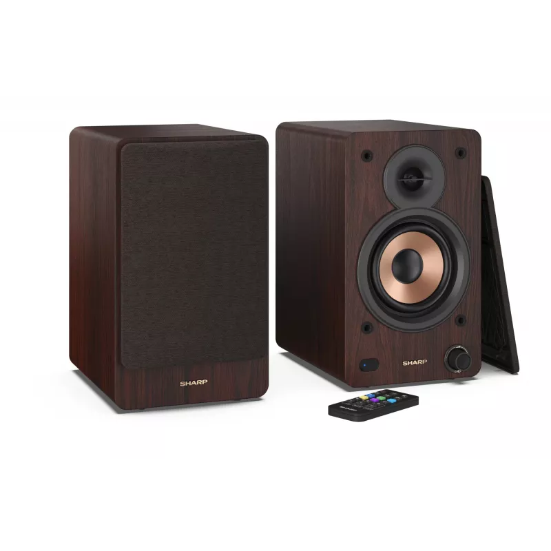 Sharp BOOKSHELF SPEAKERS 2-Wege braun kabelgebunden & kabellos 60 W