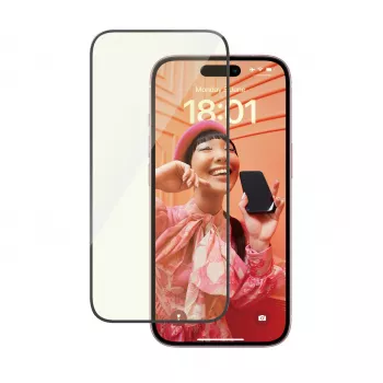 PanzerGlass® EyeCARE™ Displayschutz iPhone 15 | Ultra-Wide Fit mit EasyAligner