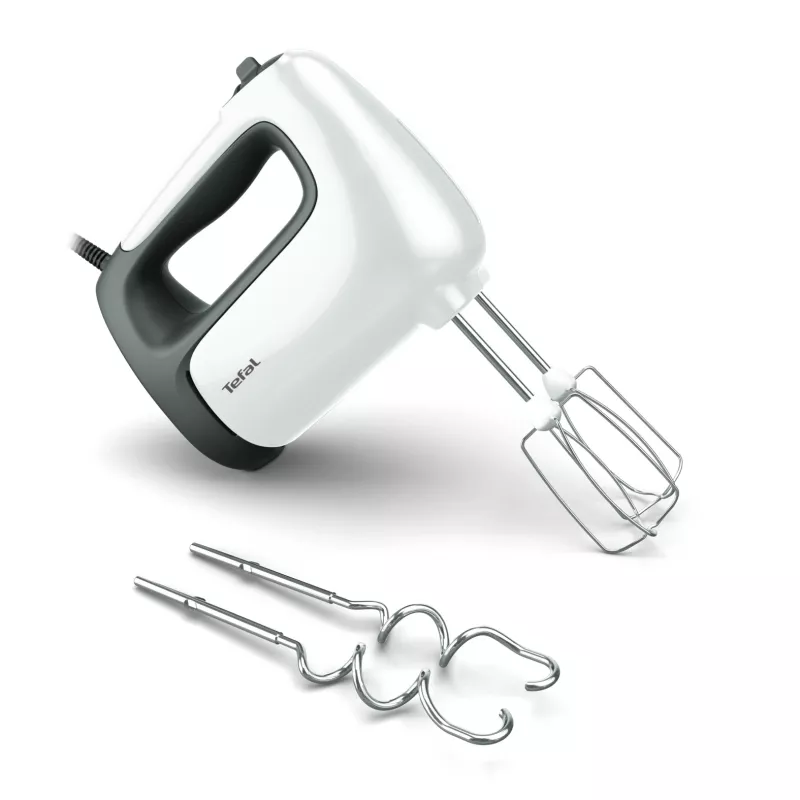 Handmixer Tefal Prep'Mix HT4621 — 500 W, 5 Geschwindigkeiten, Metallbesen, weiß