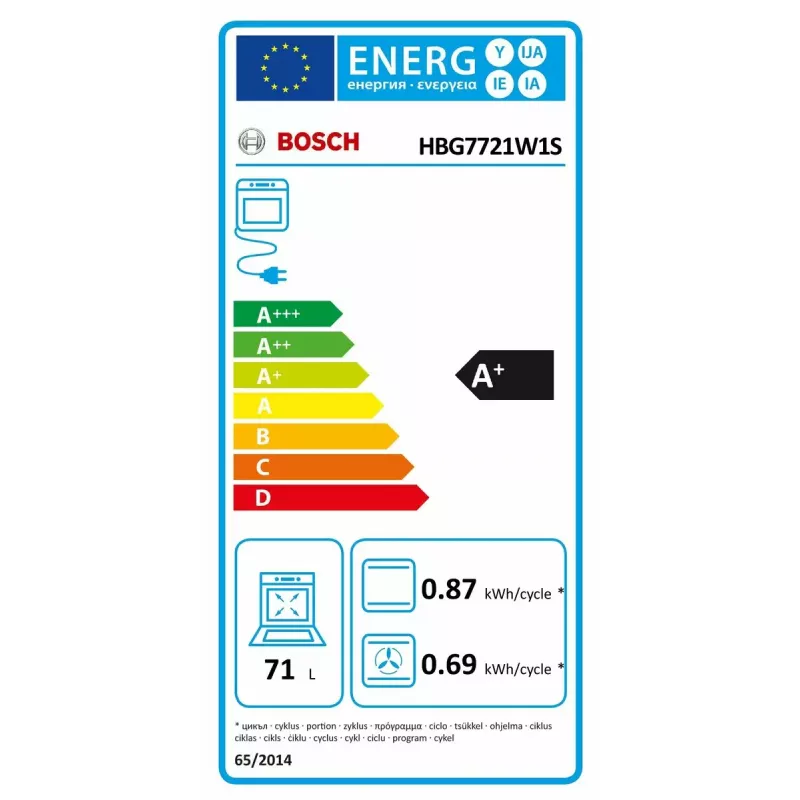 Einbau-Backofen Bosch HBG7721W1S, elektrisch, Pyrolyse
