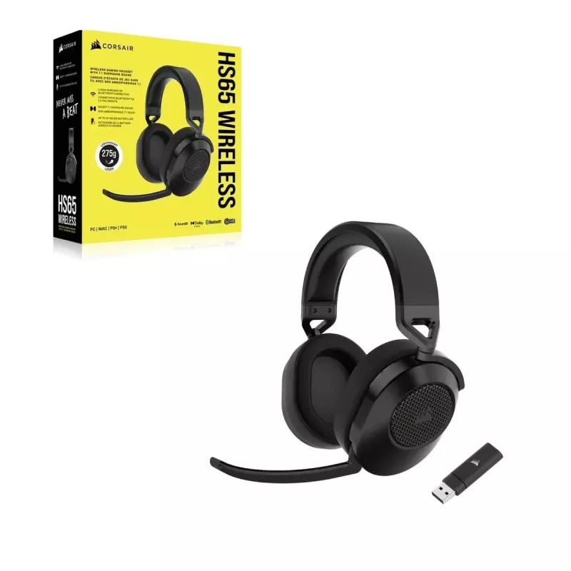 CORSAIR Gaming Headset HS65 - Wireless - Carbon