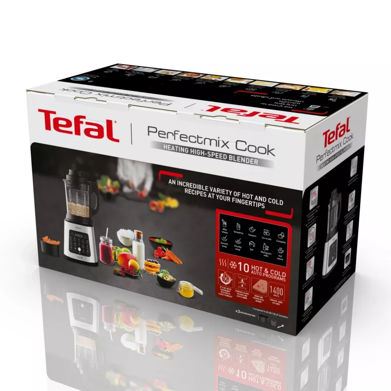 Tefal Perfectmix Cook BL83SD 1,75 L Standmixer 1400 W Schwarz, Edelstahl