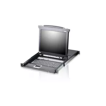 ATEN 8-Port 17-Zoll LCD KVM-Switch (USB - PS/2 VGA) mit USB-Peripherieanschluss