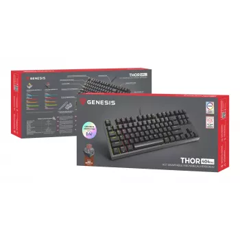 GENESIS Thor 404 TKL Tastatur Gaming USB QWERTY US-Englisch Schwarz